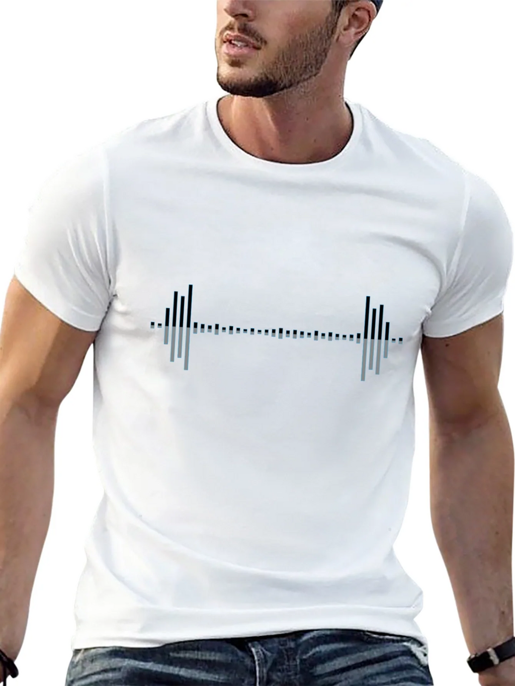 Workout Barbell Graphic Tee - Black Cotton Gym Shirt product image 12