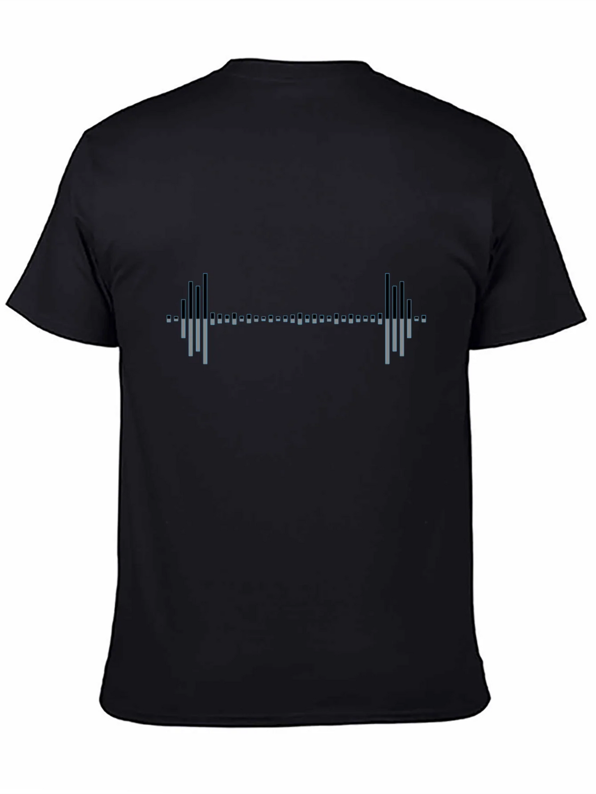Workout Barbell Graphic Tee - Black Cotton Gym Shirt product image 4