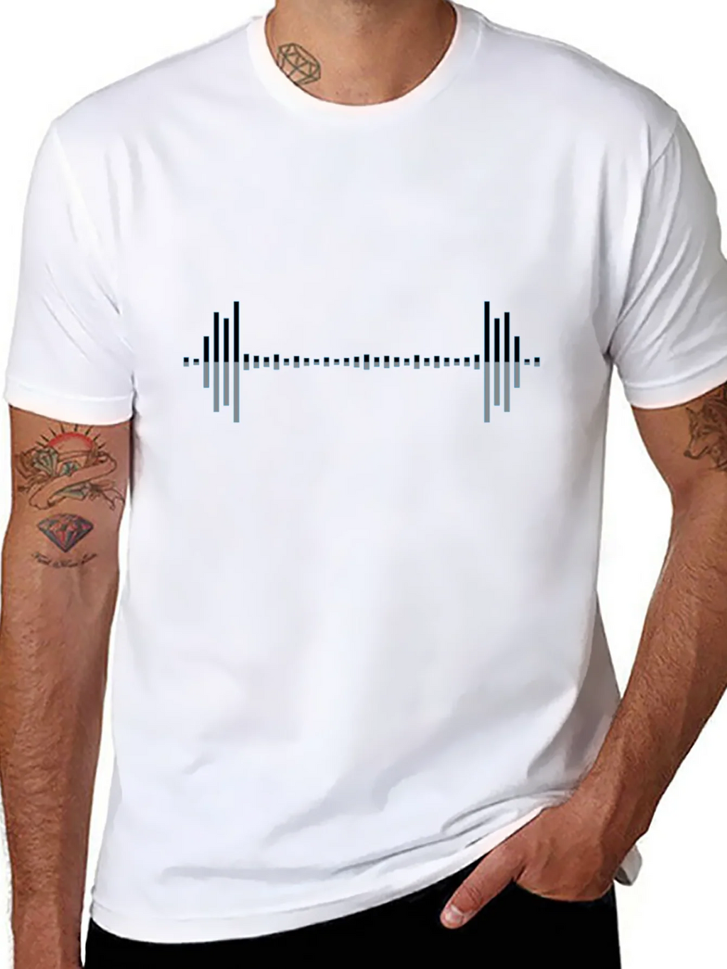 Workout Barbell Graphic Tee - Black Cotton Gym Shirt product image 7