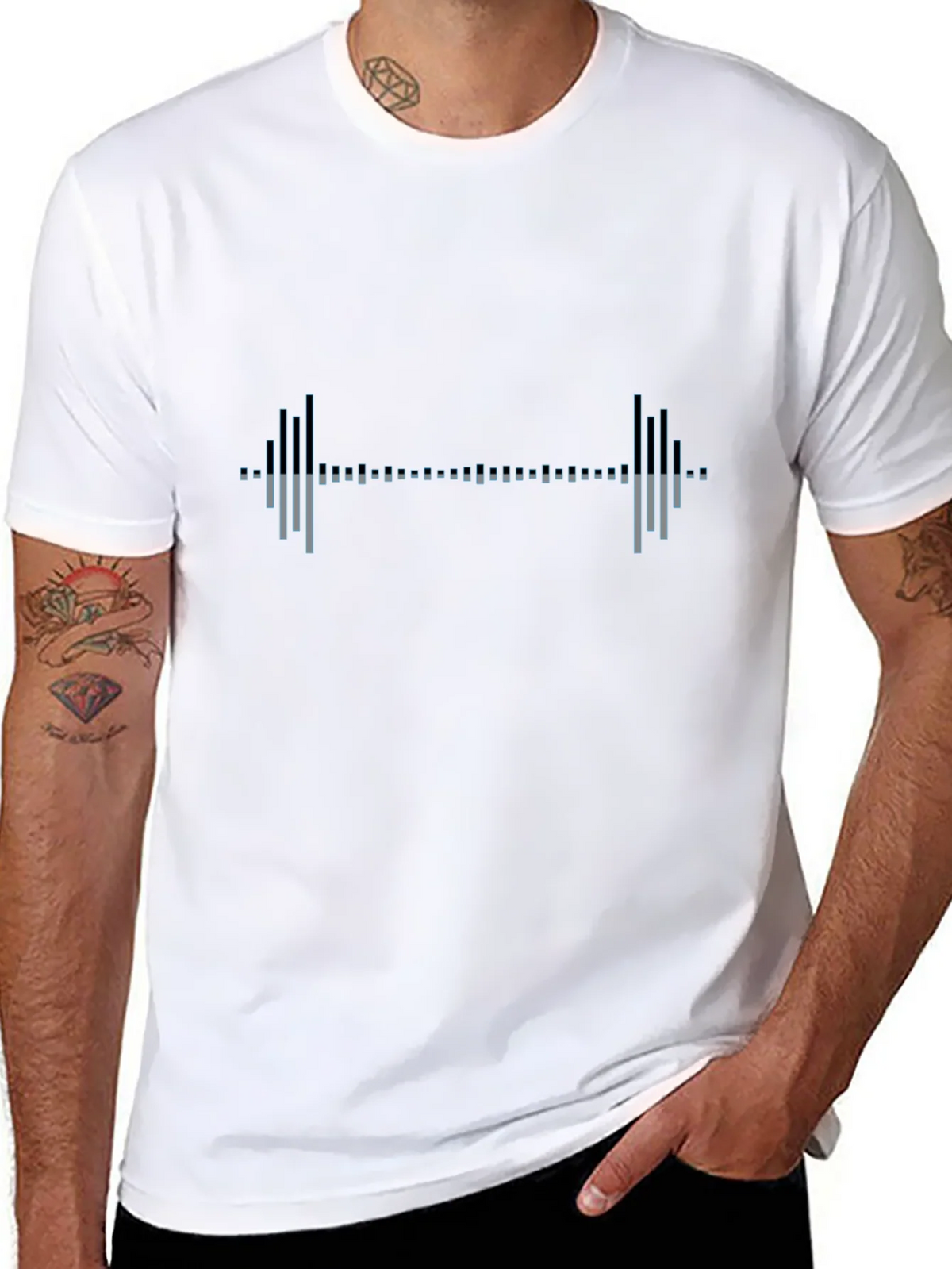 Workout Barbell Graphic Tee - Black Cotton Gym Shirt product image 7