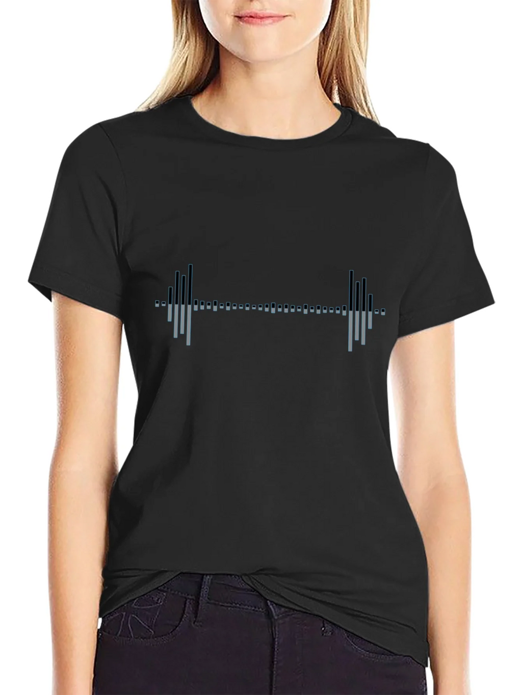 Workout Barbell Graphic Tee - Black Cotton Gym Shirt product image 2
