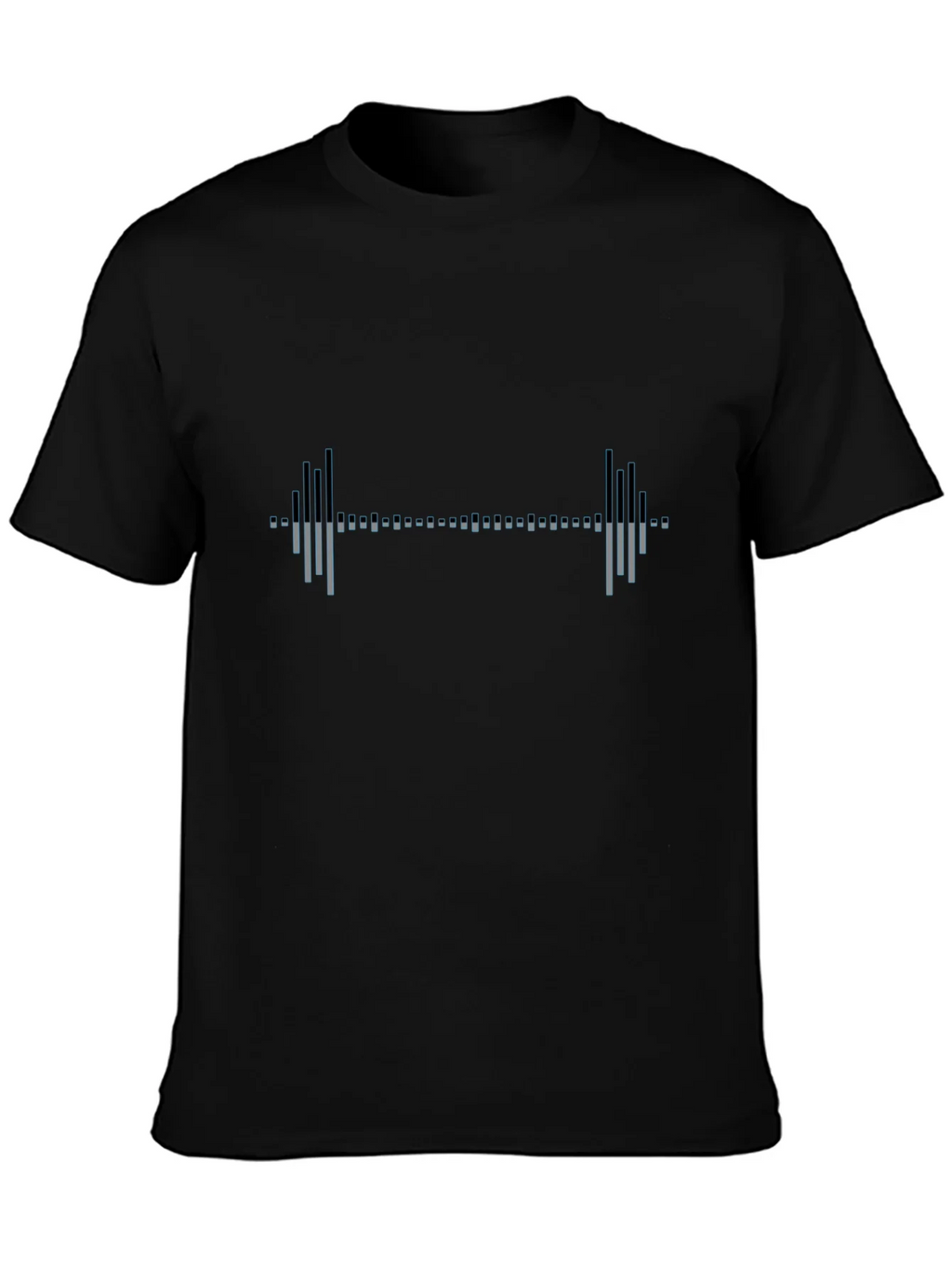 Workout Barbell Graphic Tee - Black Cotton Gym Shirt product image 3