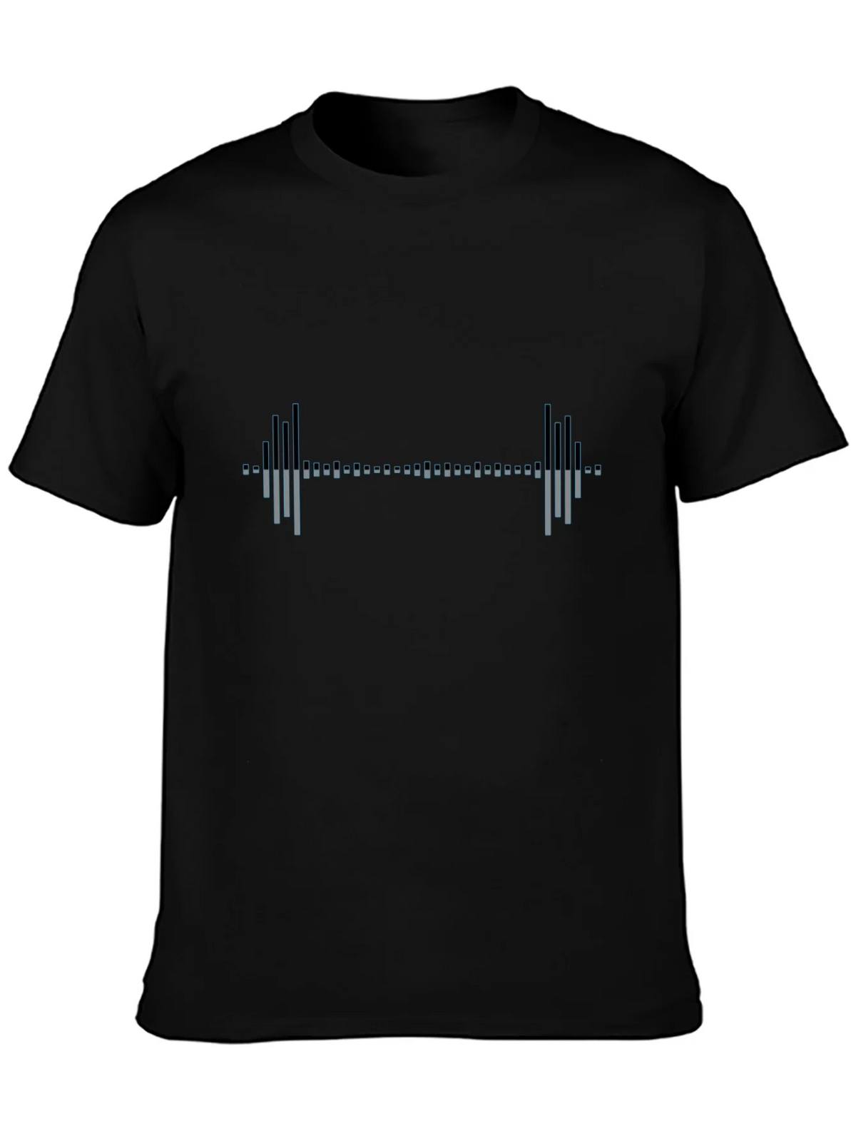 Workout Barbell Graphic Tee - Black Cotton Gym Shirt product image 3
