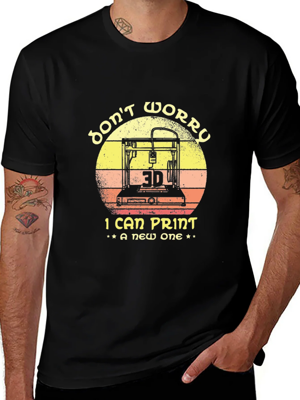 Dont Worry I Can Print A New One 3D Printer T-Shirt product image 1