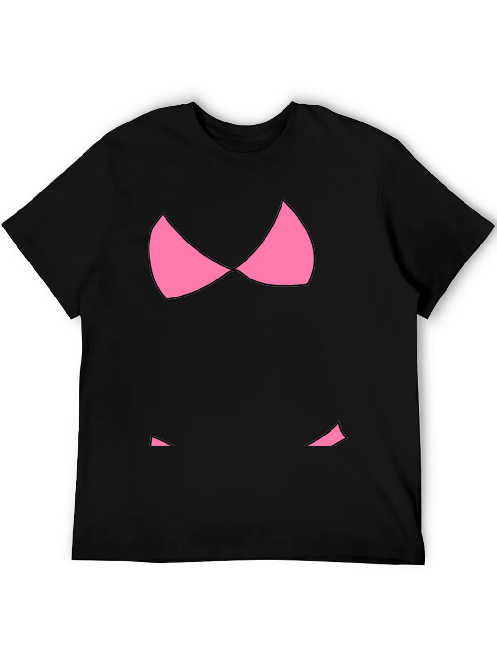 Funny Pink Bikini Top Graphic T-Shirt - Black product image 8