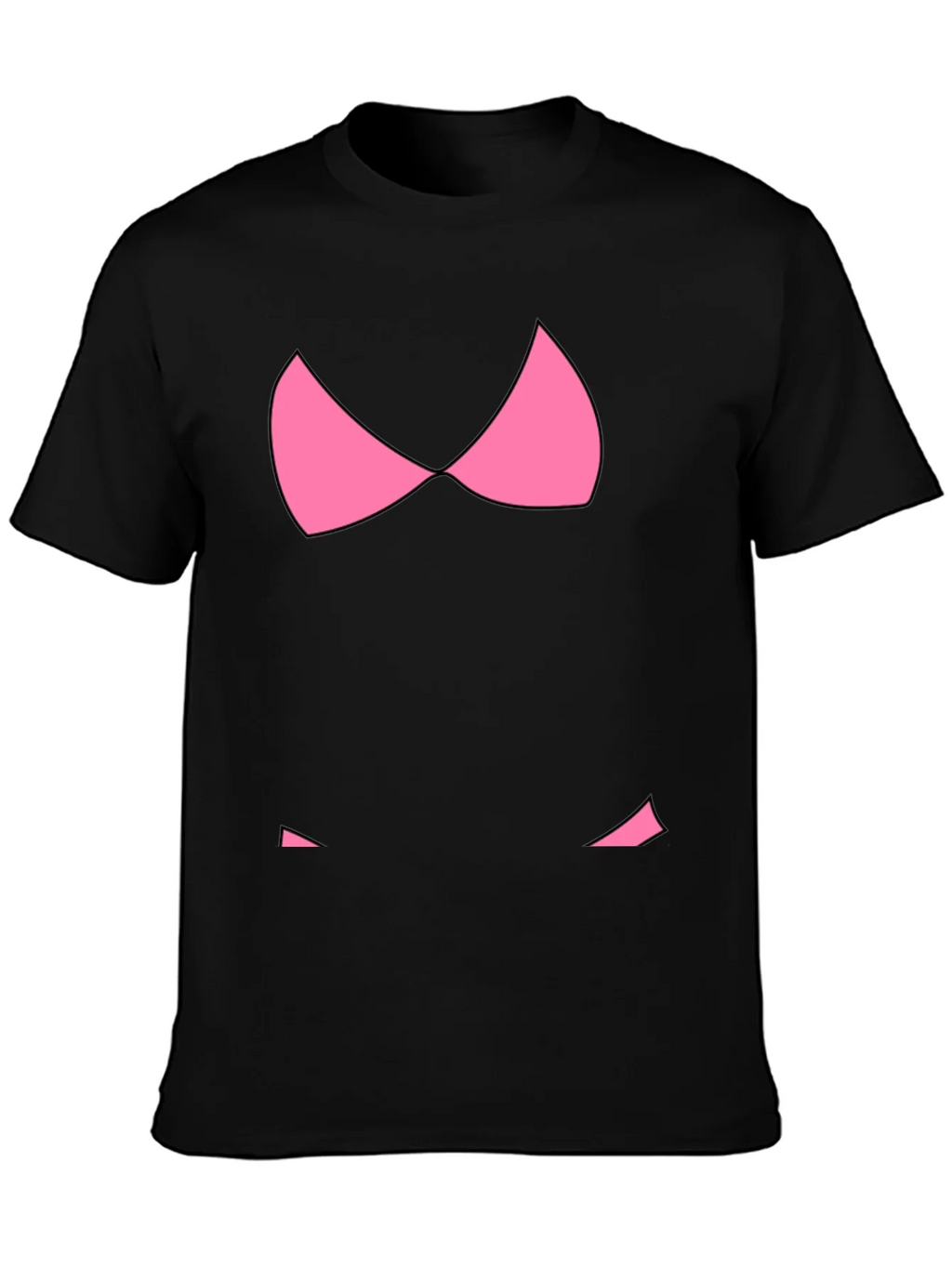 Funny Pink Bikini Top Graphic T-Shirt - Black product image 6