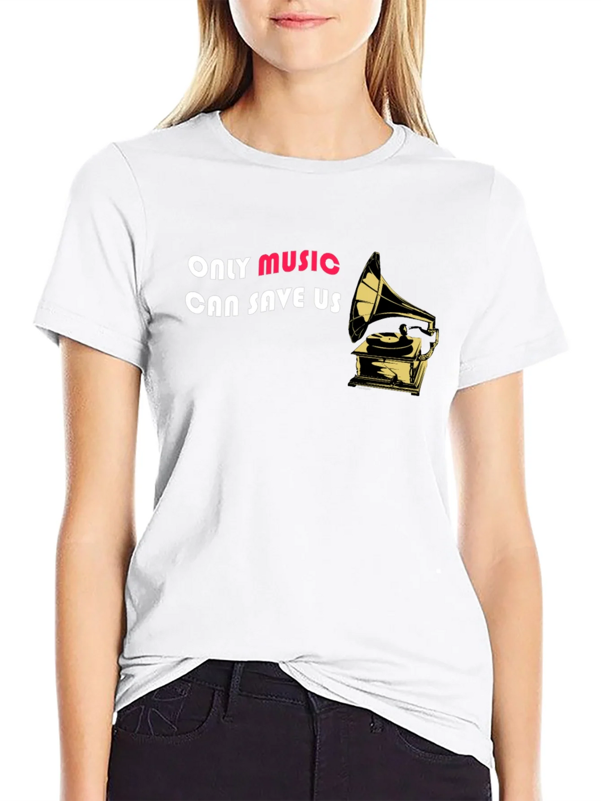 Music Saves Black Graphic Tee product image 8