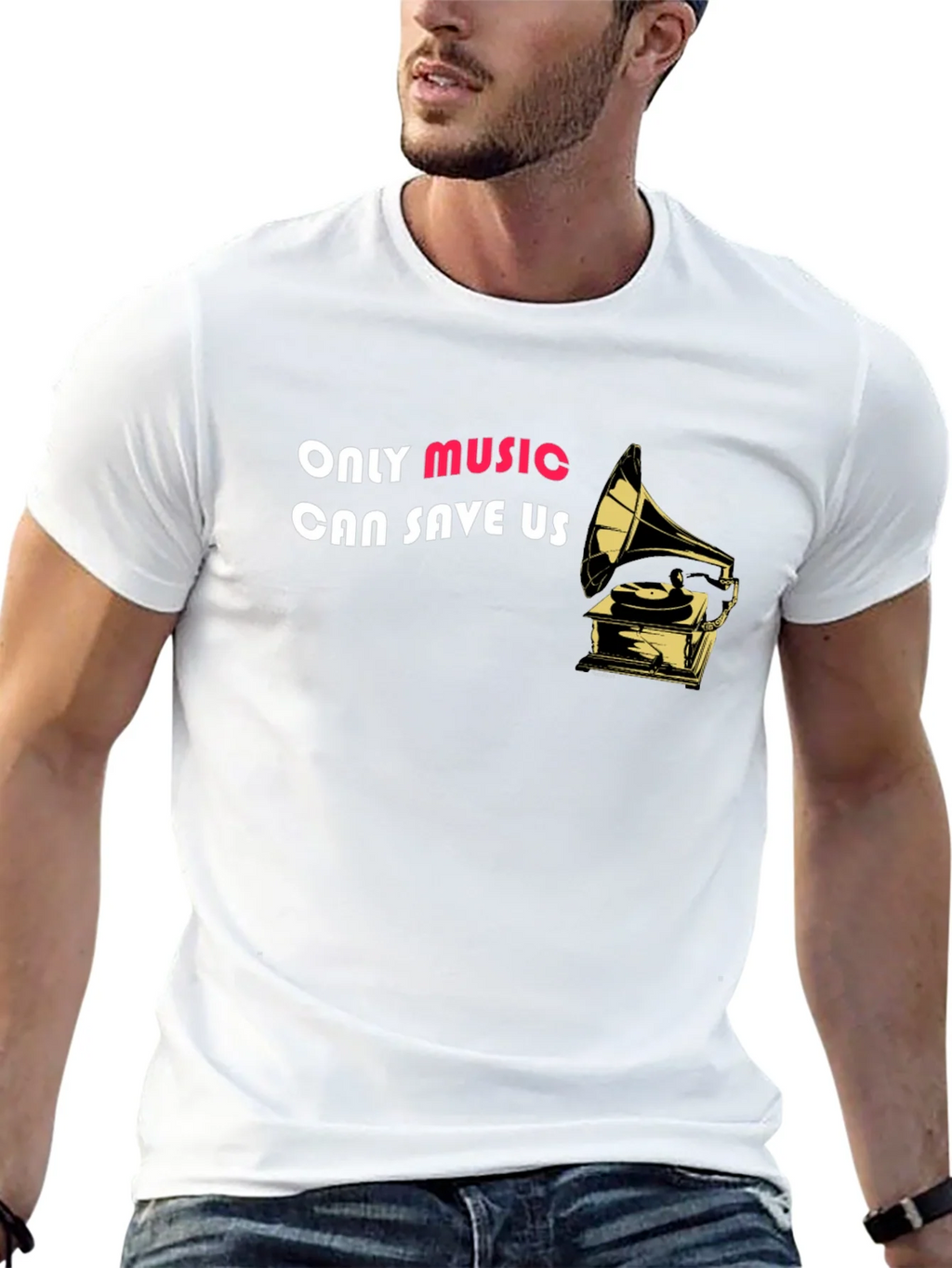 Music Saves Black Graphic Tee product image 12