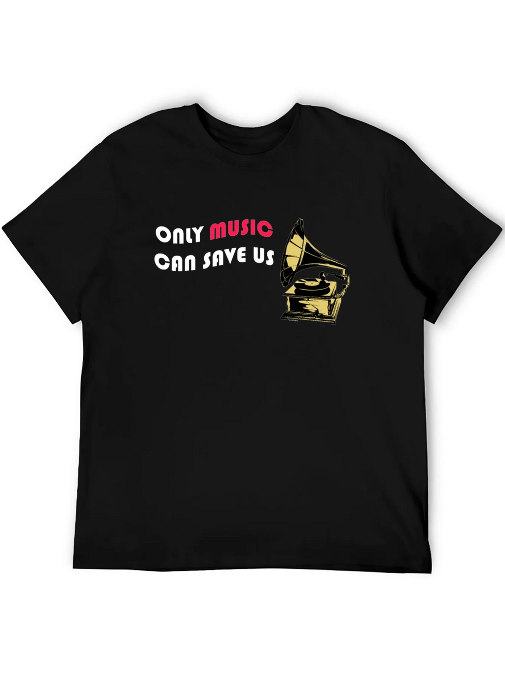 Music Saves Black Graphic Tee product image 5
