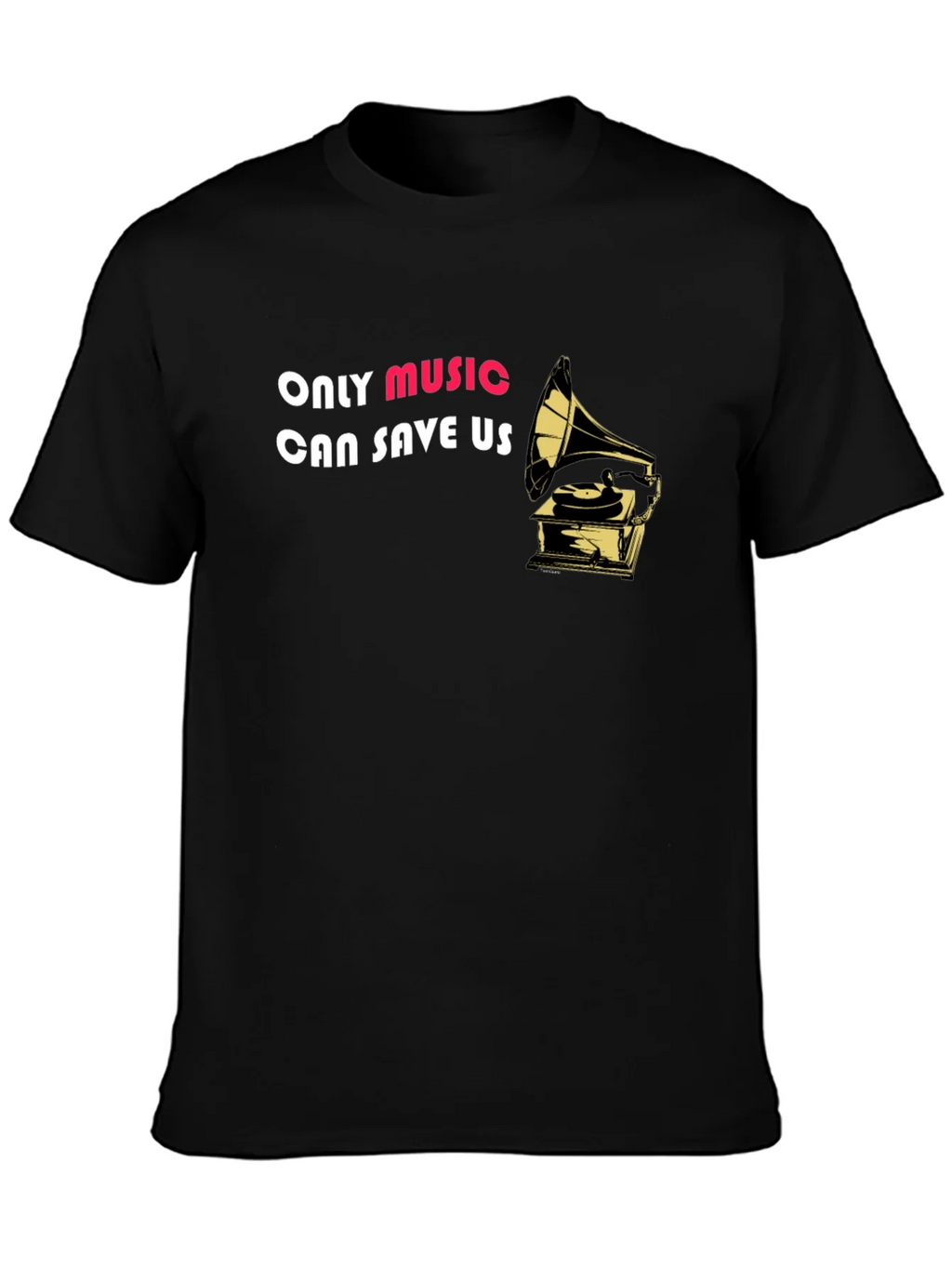 Music Saves Black Graphic Tee product image 3