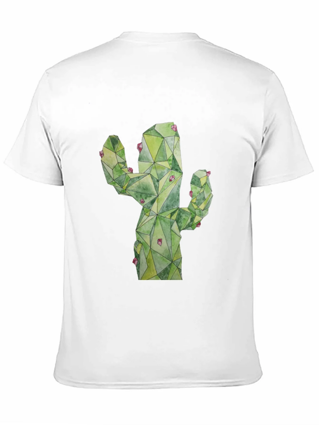Geometric Cactus Print Black T-Shirt product image 10