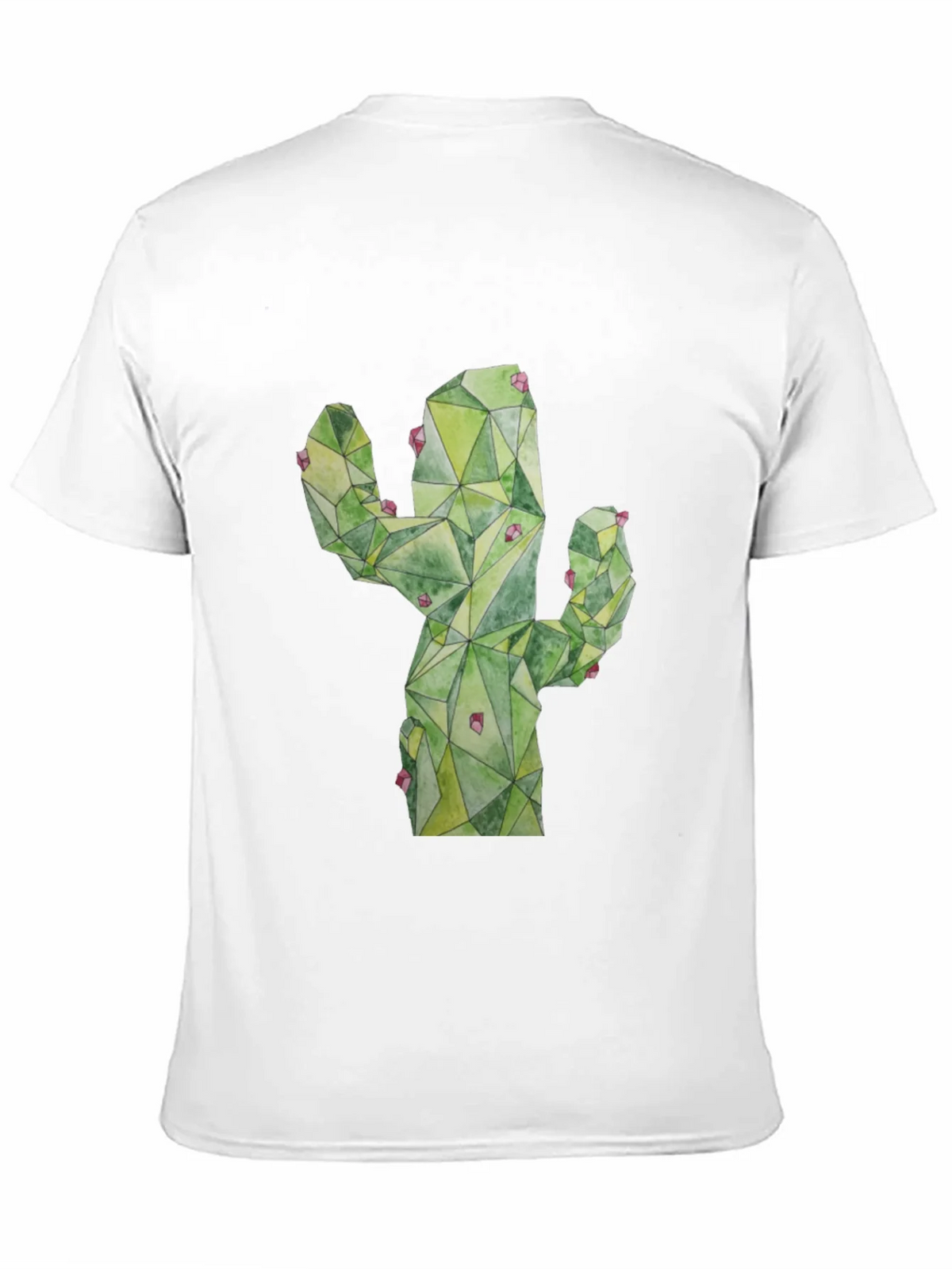 Geometric Cactus Print Black T-Shirt product image 10