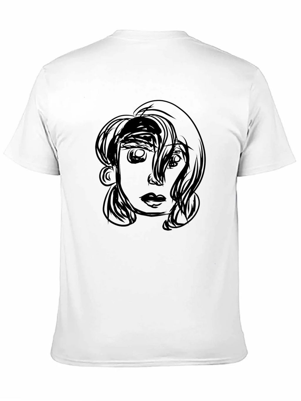 Sketch Face Graphic Black T-Shirt product image 10