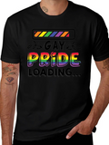 Gay Pride Loading T-Shirt - Black Cotton Blend Tee product image 1
