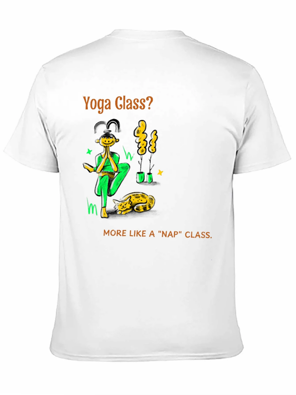 Yoga Nap Class Black Cotton T-Shirt product image 2