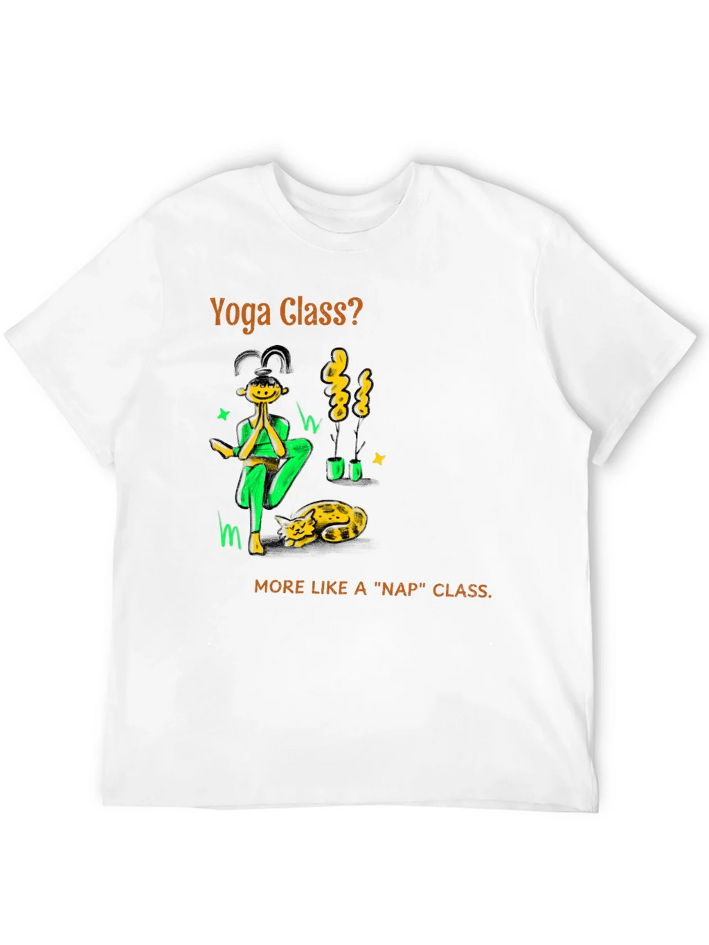 Yoga Nap Class Black Cotton T-Shirt product image 3