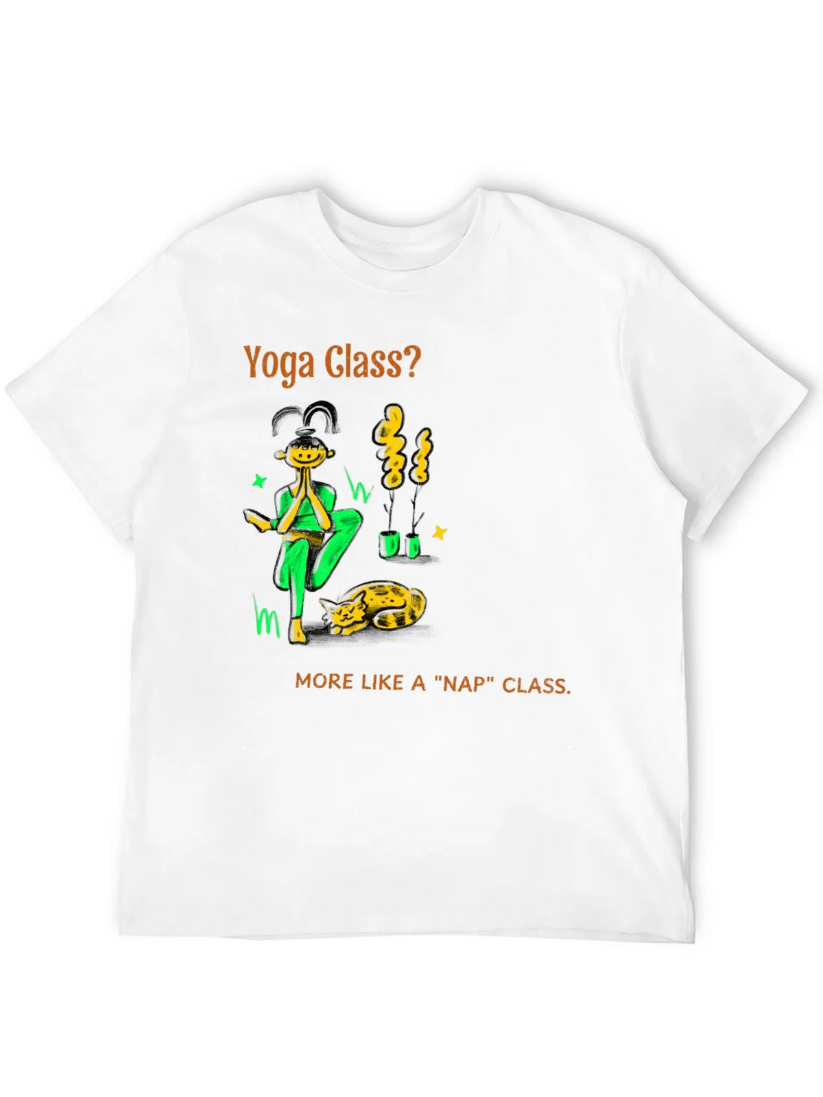 Yoga Nap Class Black Cotton T-Shirt product image 3