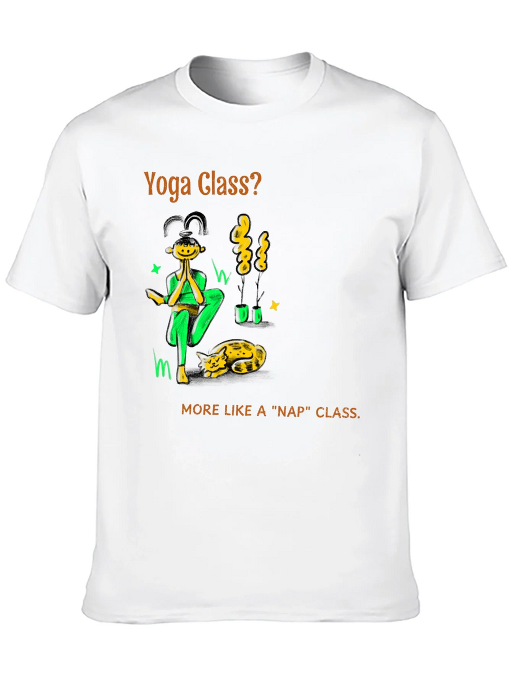 Yoga Nap Class Black Cotton T-Shirt product image 12