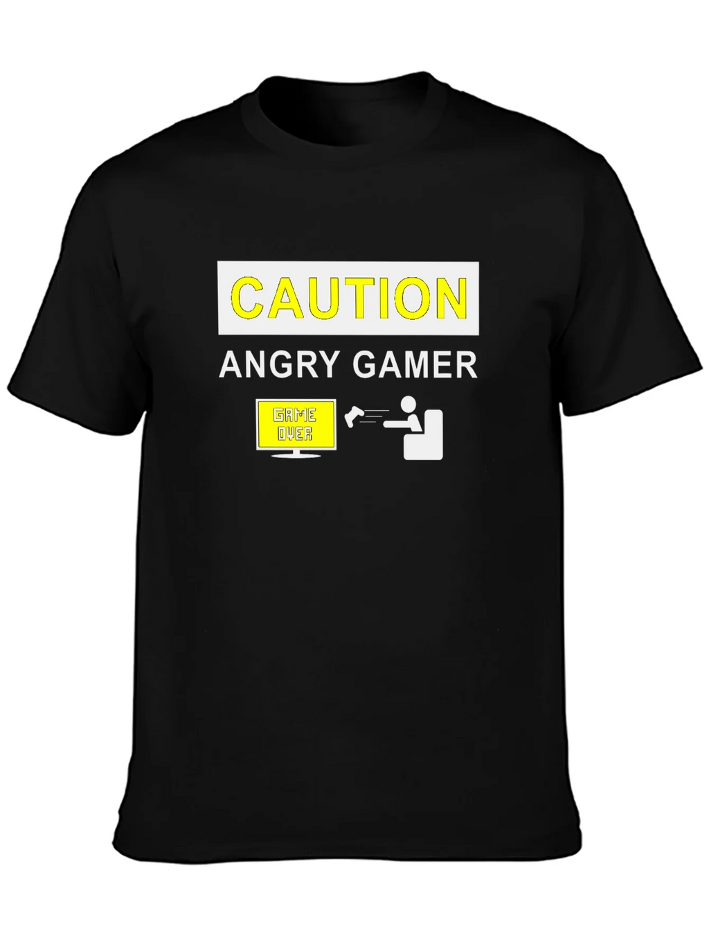 Angry Gamer Caution T-Shirt: Funny Video Game Tee product image 6