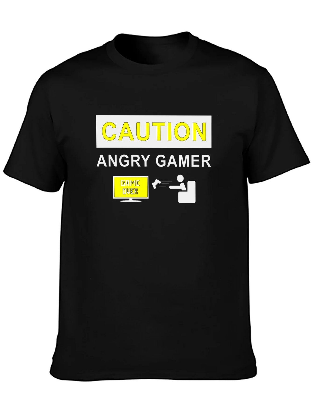 Angry Gamer Caution T-Shirt: Funny Video Game Tee product image 6