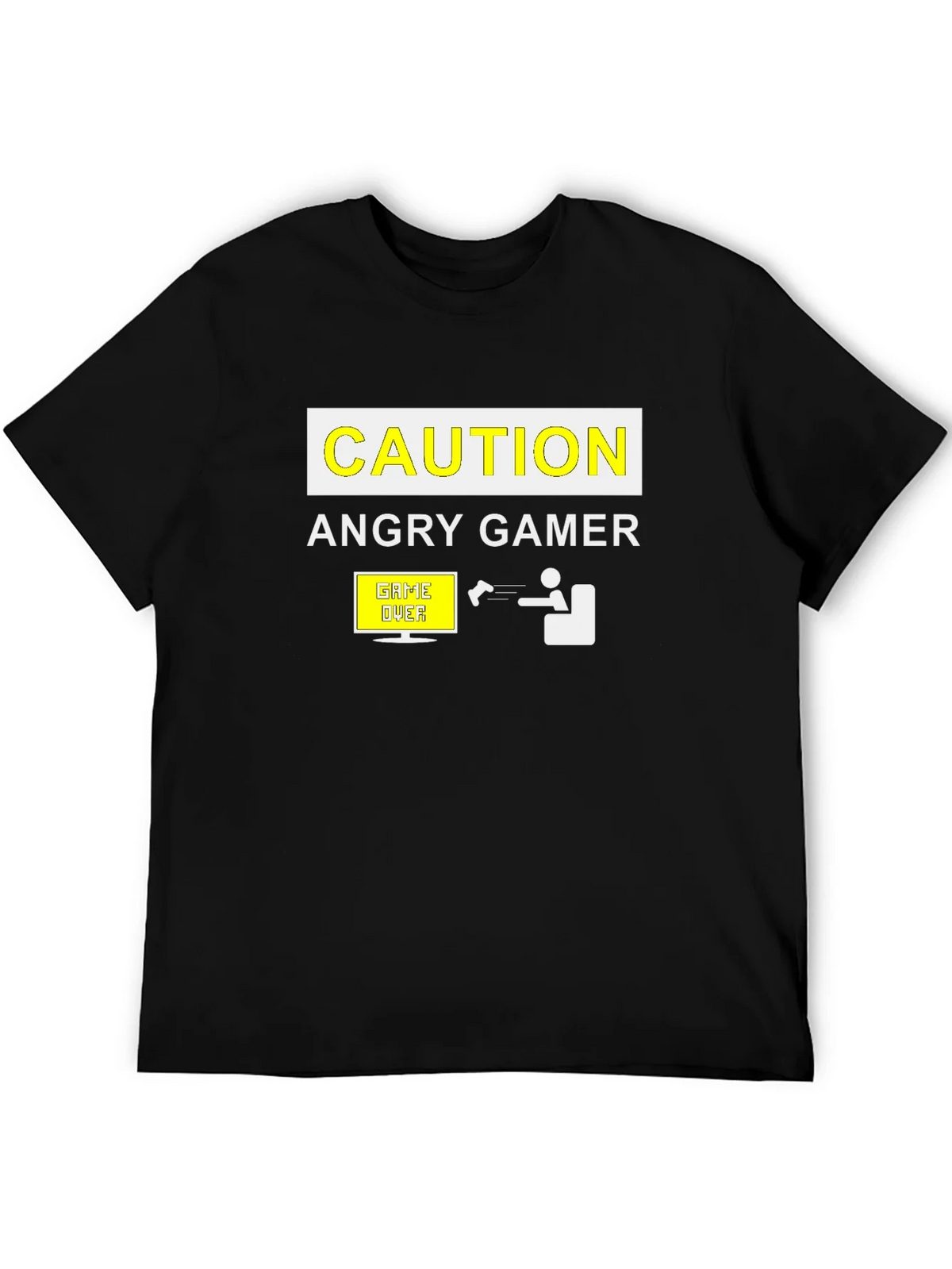 Angry Gamer Caution T-Shirt: Funny Video Game Tee product image 8
