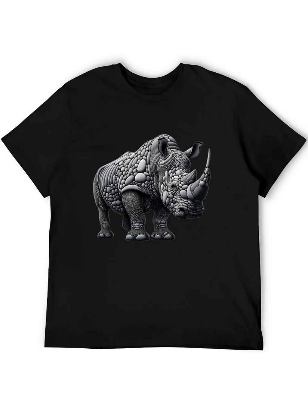 Abstract Rhinoceros Graphic Tee - Black product image 8