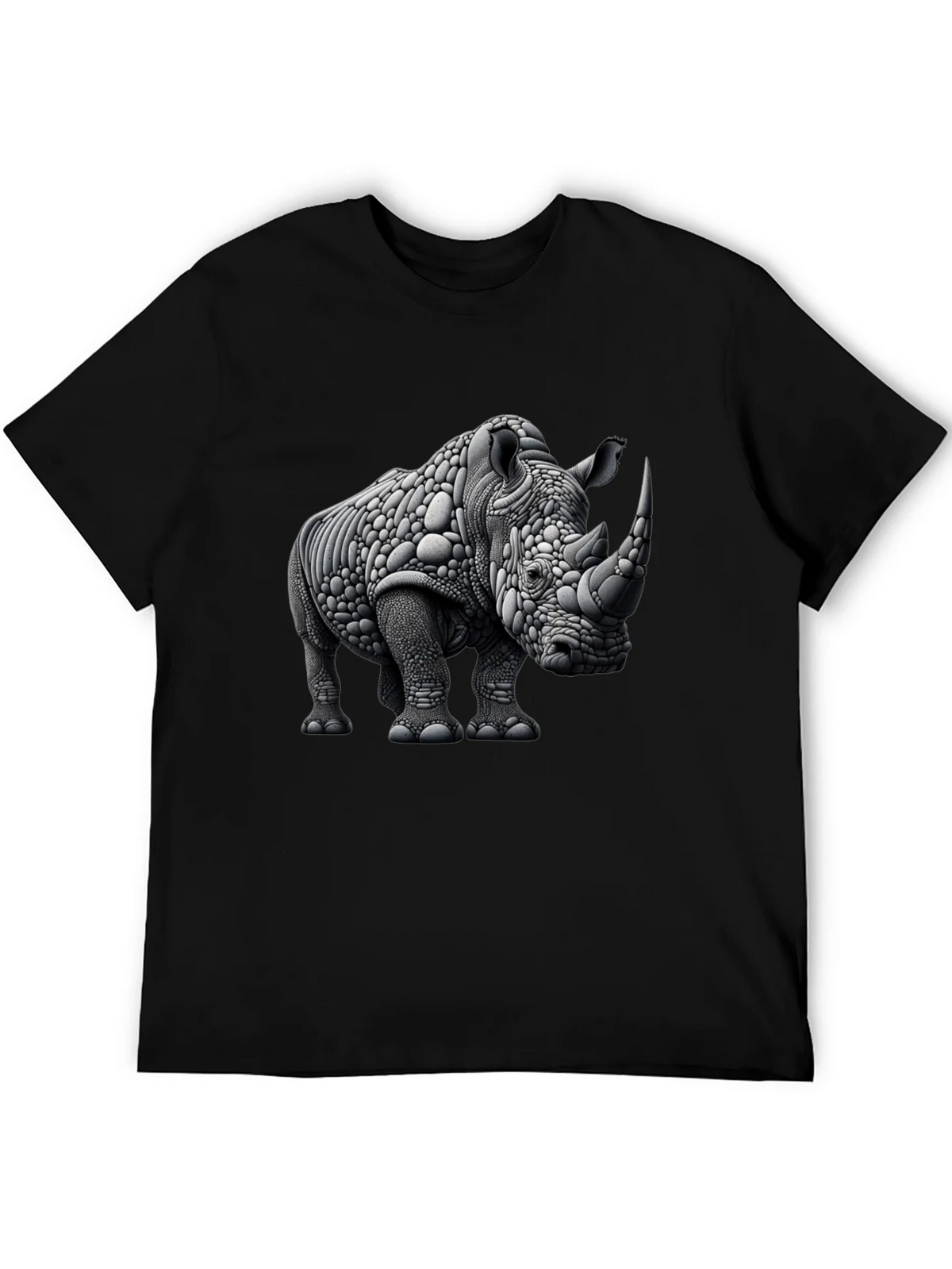 Abstract Rhinoceros Graphic Tee - Black product image 8