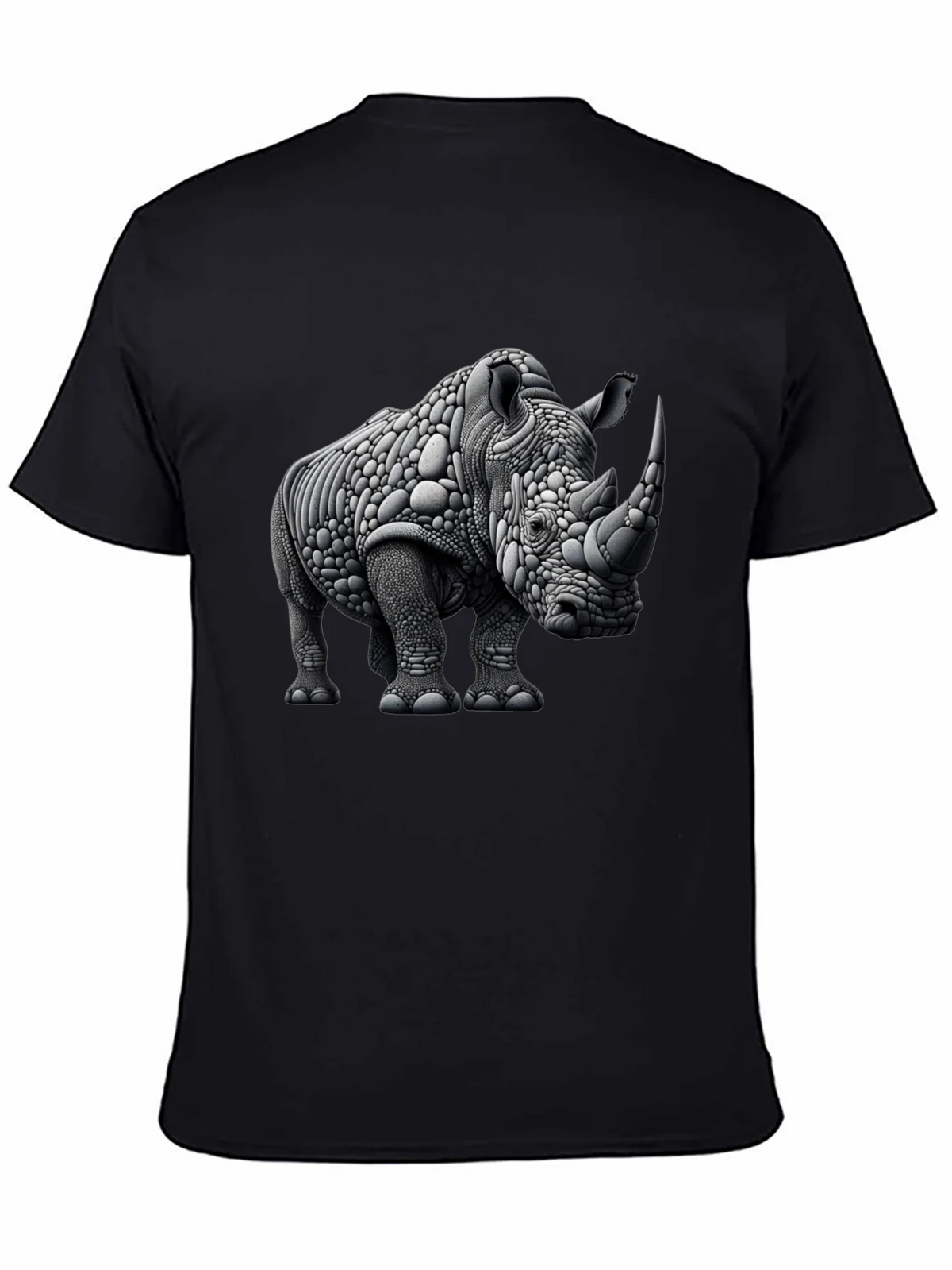 Abstract Rhinoceros Graphic Tee - Black product image 7
