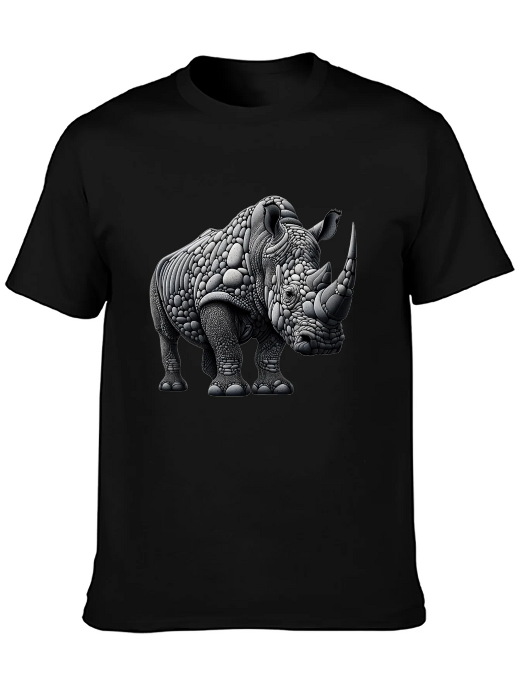 Abstract Rhinoceros Graphic Tee - Black product image 6