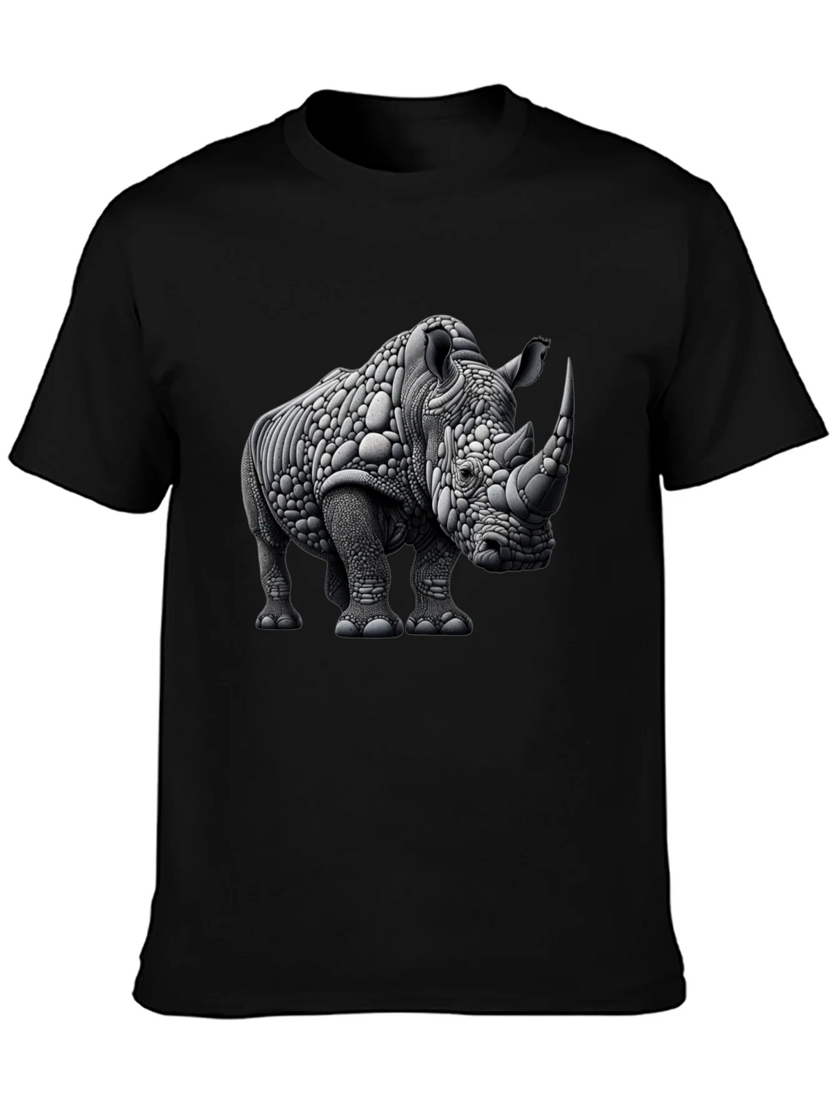 Abstract Rhinoceros Graphic Tee - Black product image 6