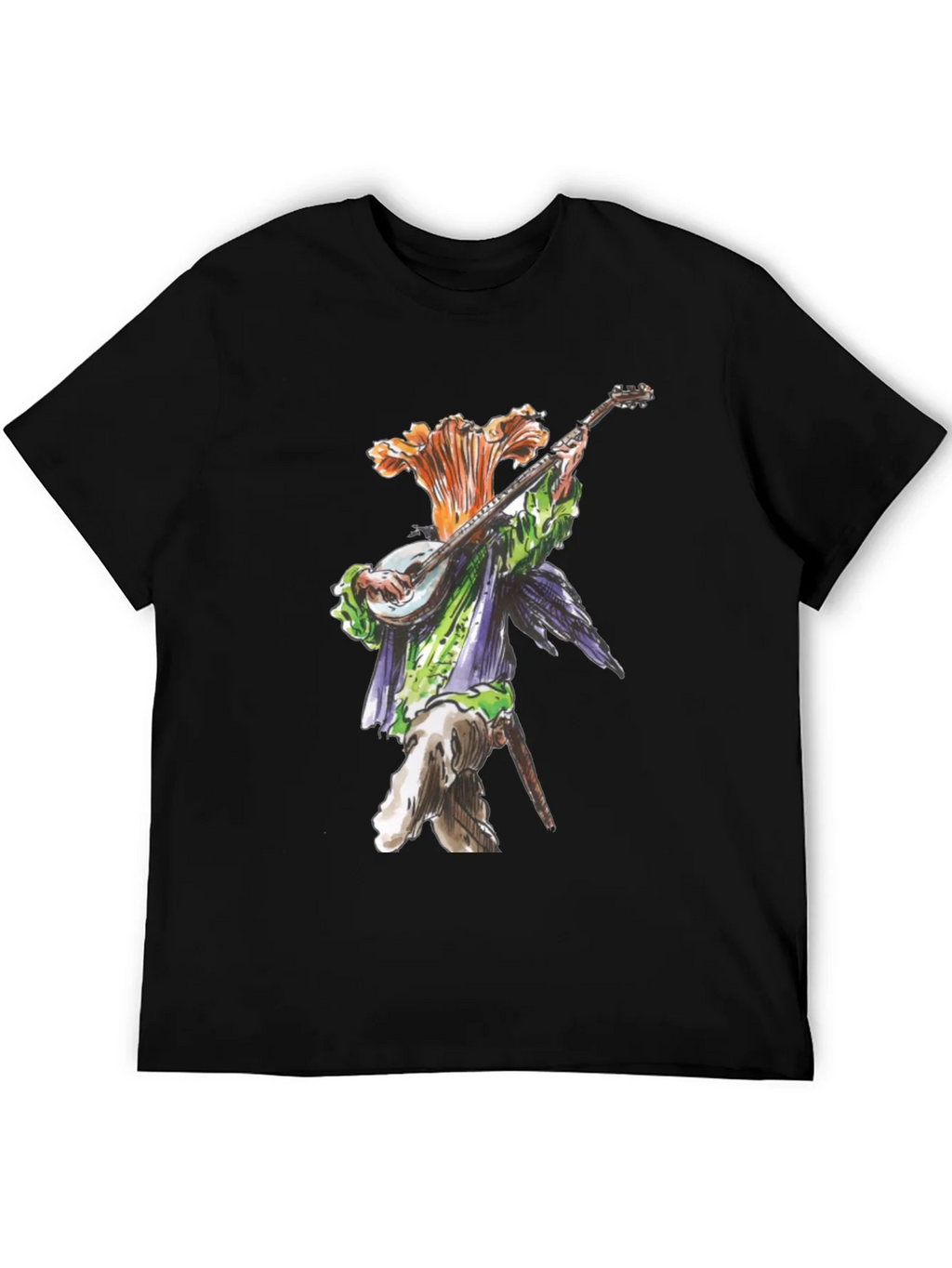 Floral Bard Graphic Tee - Black Cotton product image 5