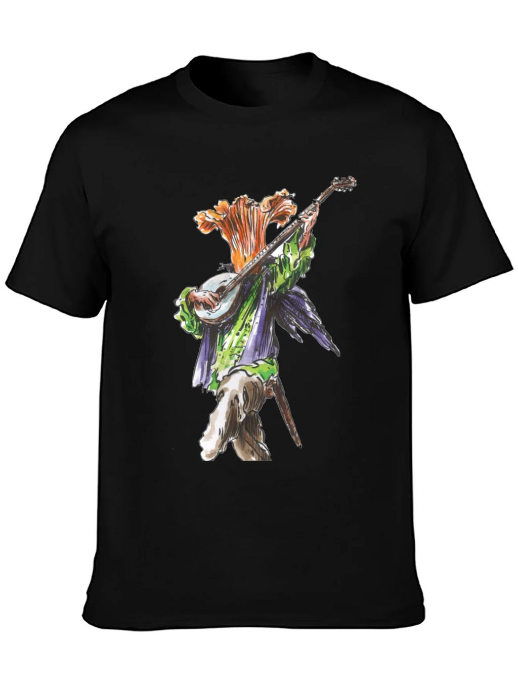 Floral Bard Graphic Tee - Black Cotton product image 3