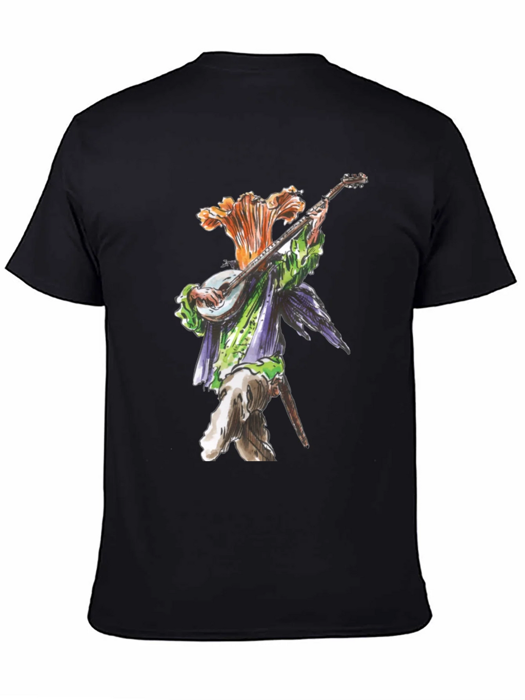 Floral Bard Graphic Tee - Black Cotton product image 4