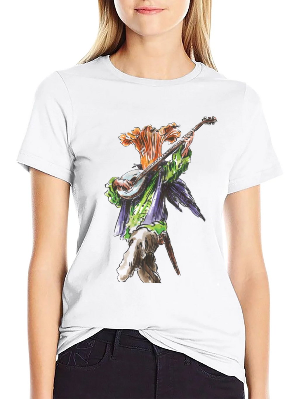 Floral Bard Graphic Tee - Black Cotton product image 8
