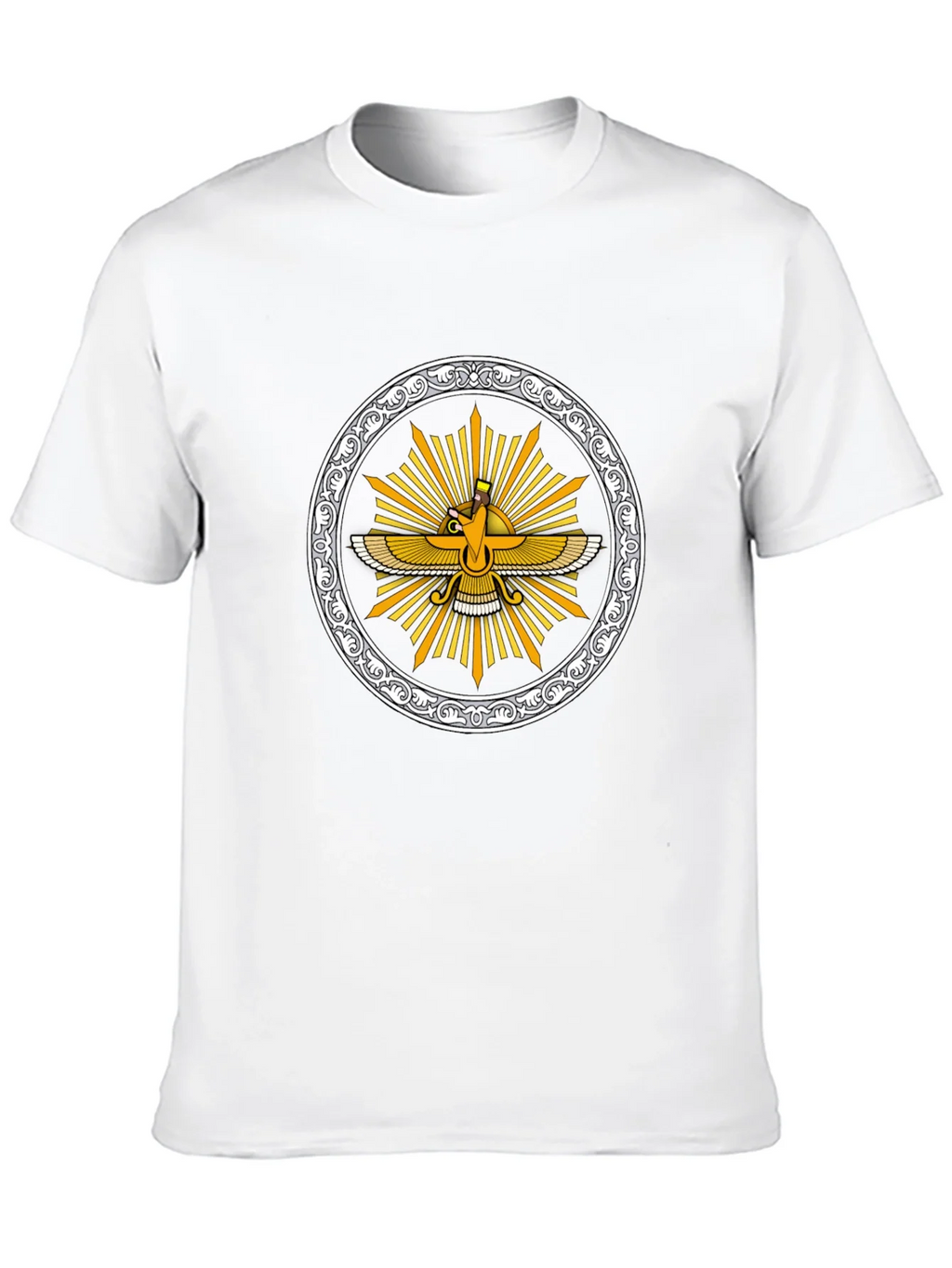 Zoroastrian Faravahar Graphic Tee - Black product image 9