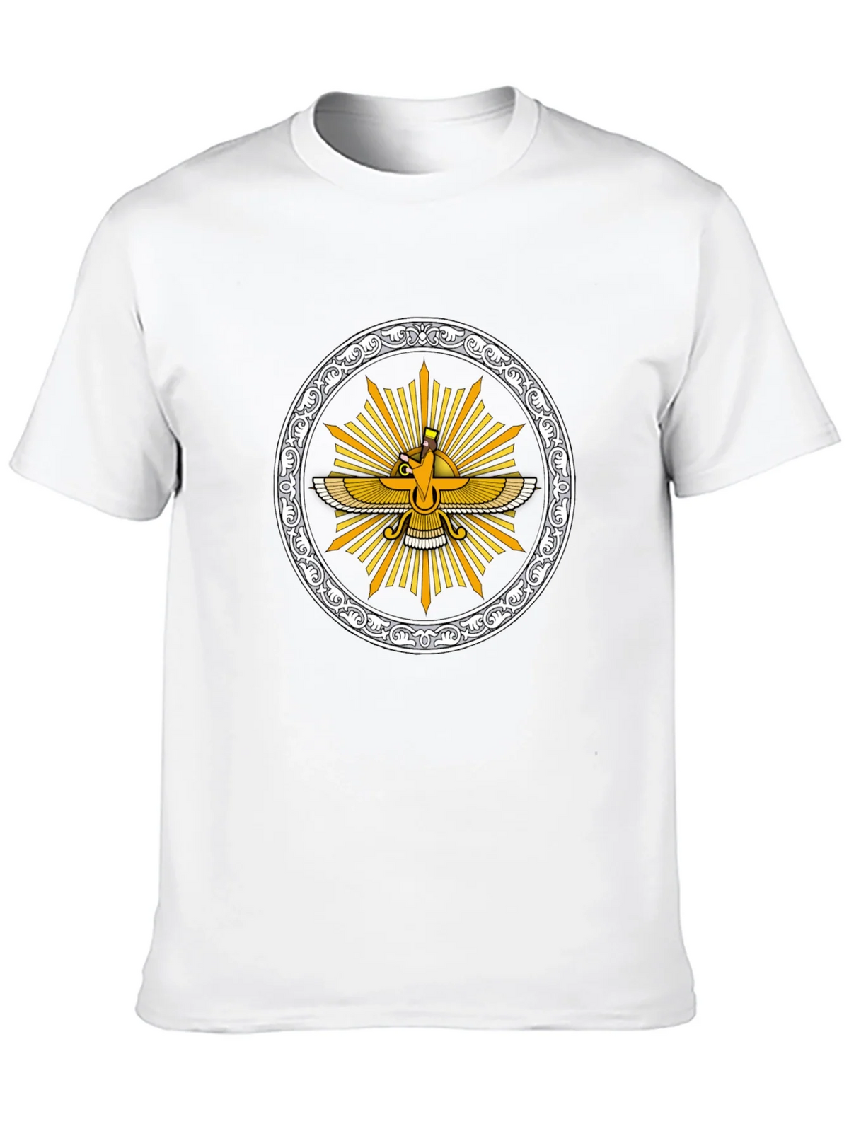 Zoroastrian Faravahar Graphic Tee - Black product image 9