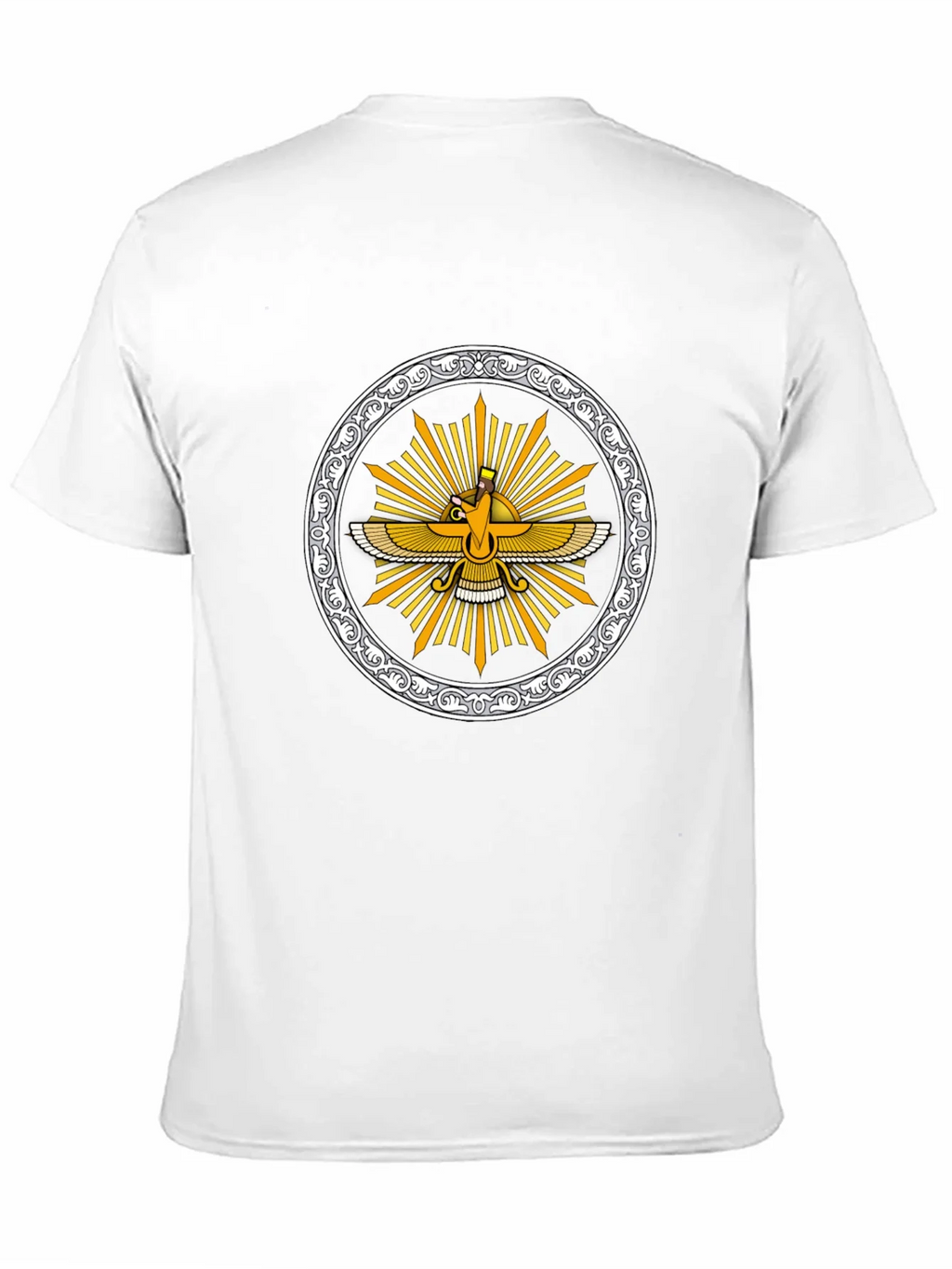 Zoroastrian Faravahar Graphic Tee - Black product image 10