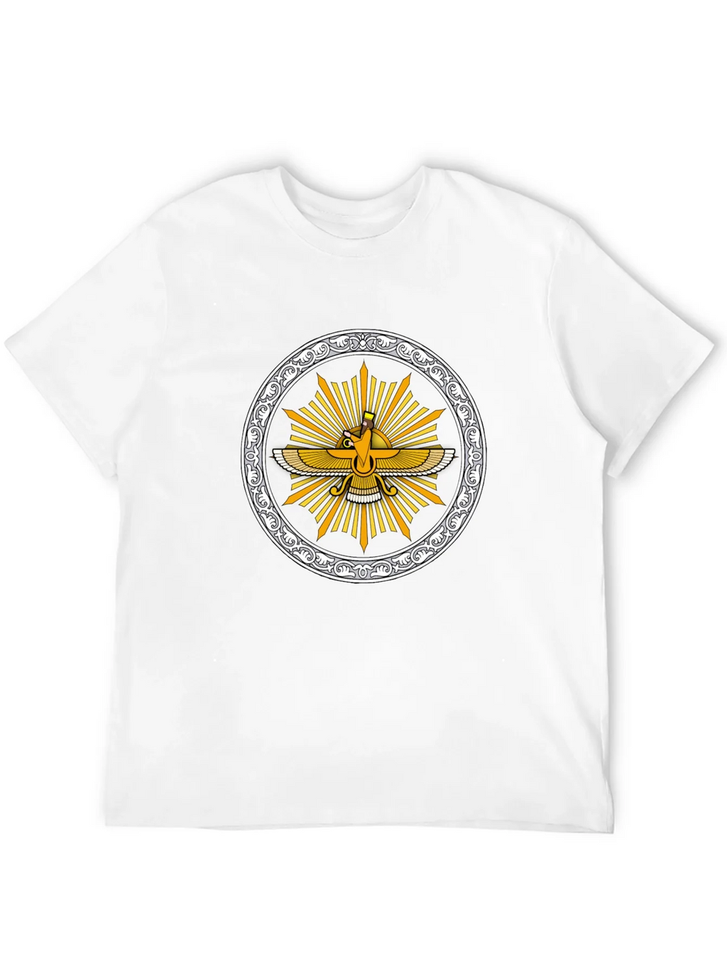 Zoroastrian Faravahar Graphic Tee - Black product image 11