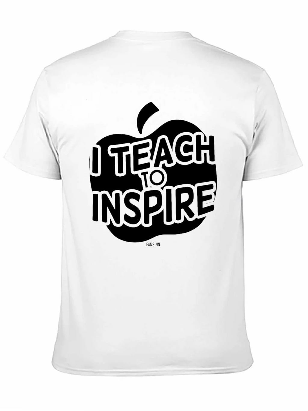 I Teach To Inspire T-Shirt - Black Apple Teacher Tee product image 10