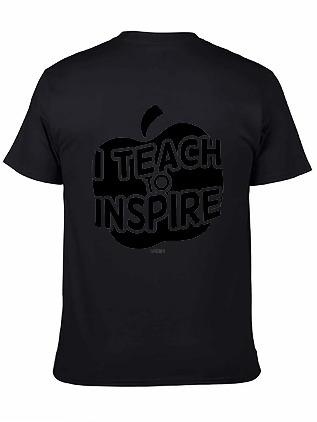 I Teach To Inspire T-Shirt - Black Apple Teacher Tee product image 4