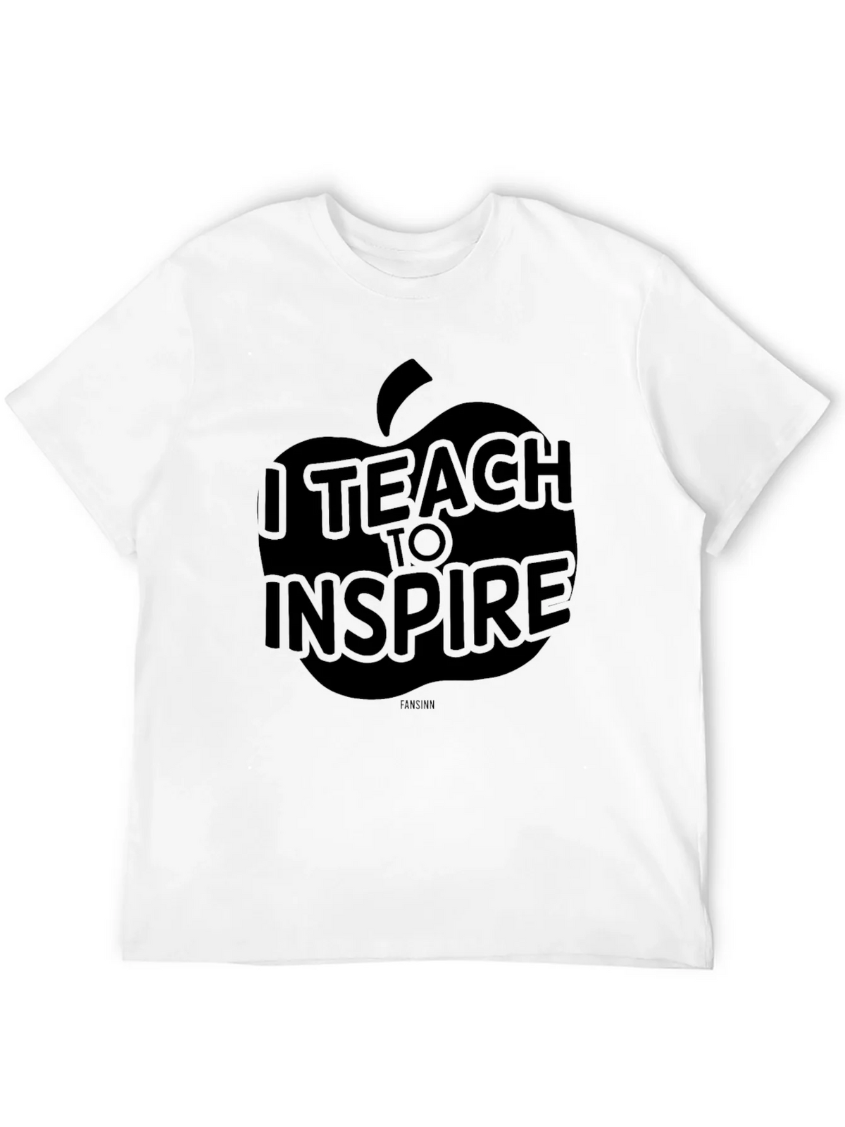 I Teach To Inspire T-Shirt - Black Apple Teacher Tee product image 11