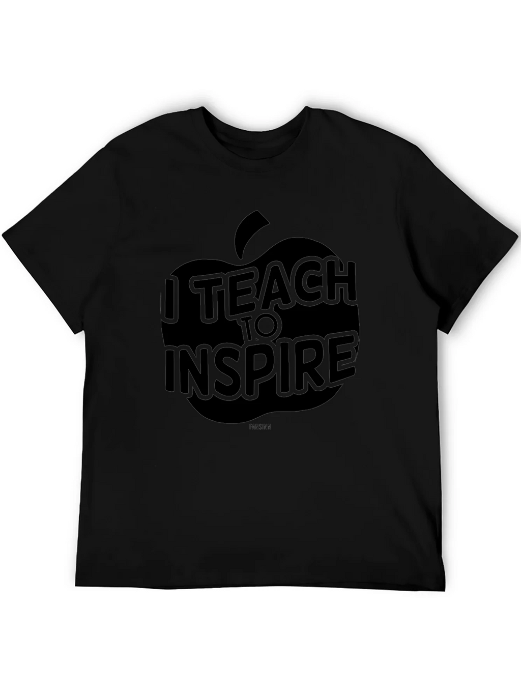 I Teach To Inspire T-Shirt - Black Apple Teacher Tee product image 5