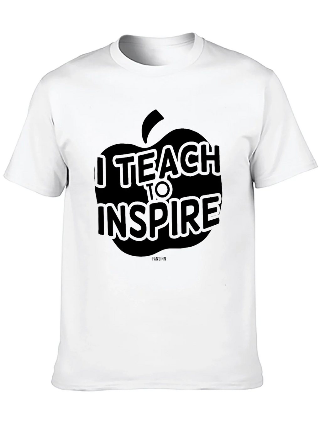 I Teach To Inspire T-Shirt - Black Apple Teacher Tee product image 9