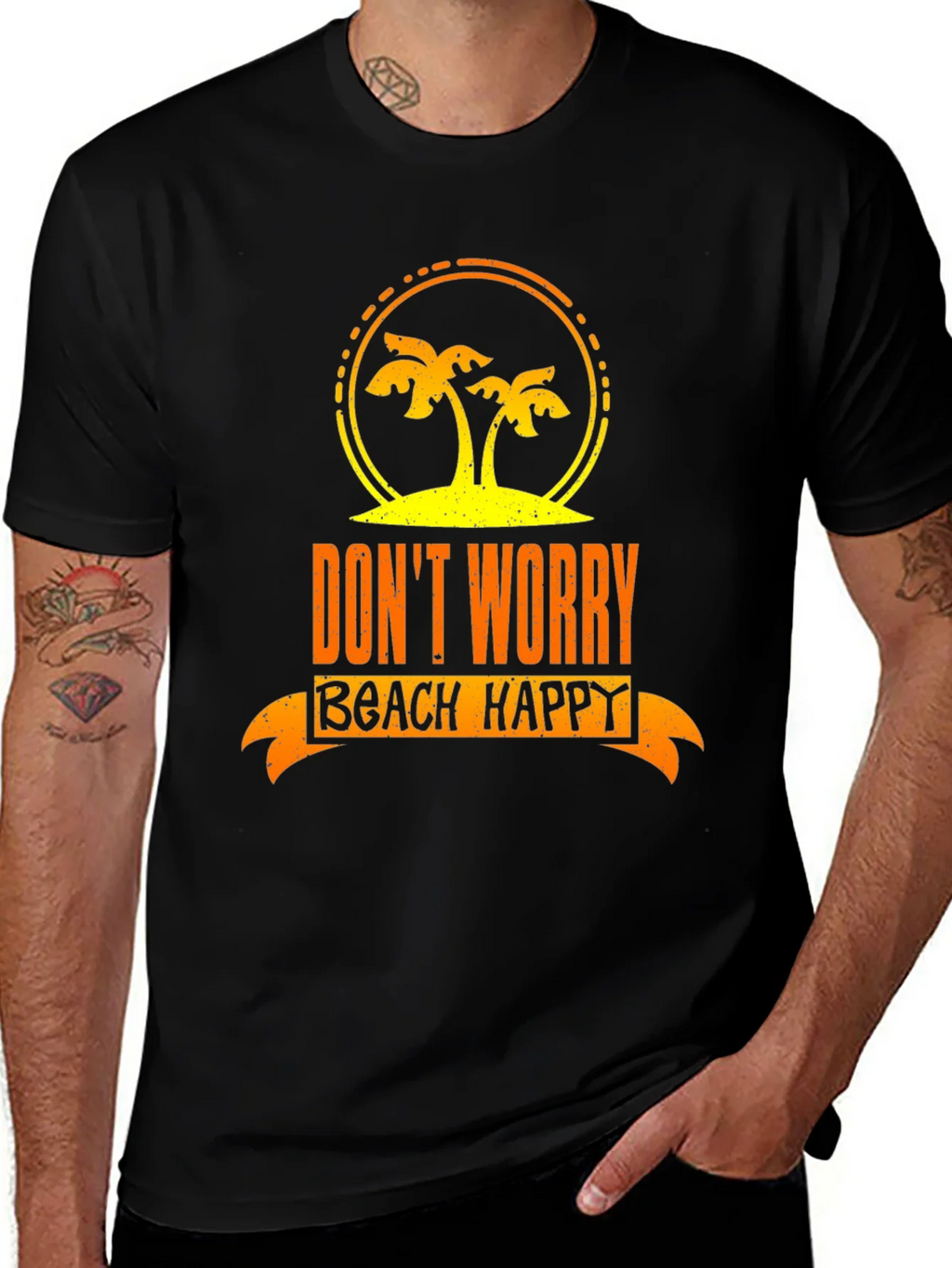 Dont Worry Beach Happy Graphic T-Shirt product image 1