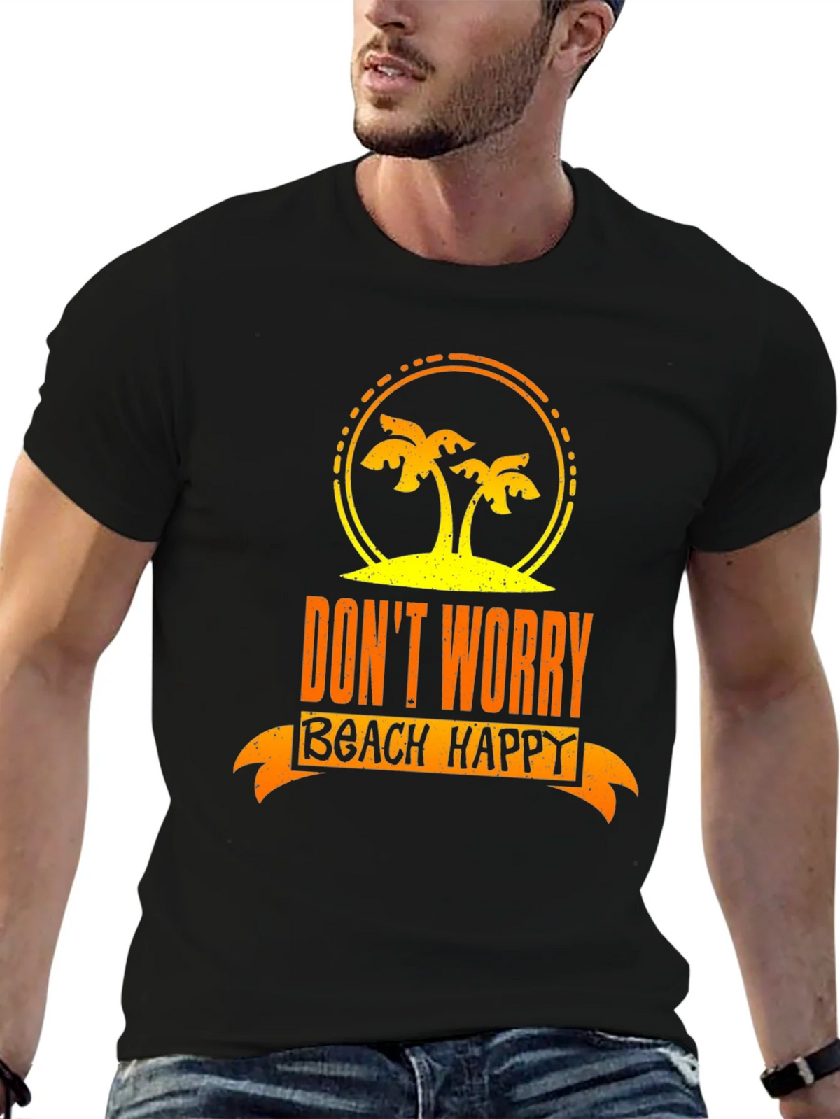 Dont Worry Beach Happy Graphic T-Shirt product image 6