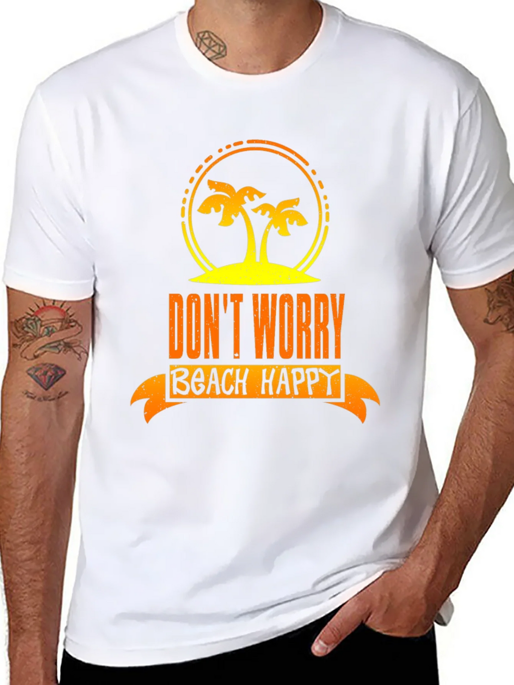 Dont Worry Beach Happy Graphic T-Shirt product image 7