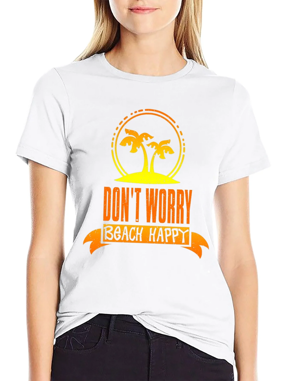 Dont Worry Beach Happy Graphic T-Shirt product image 8