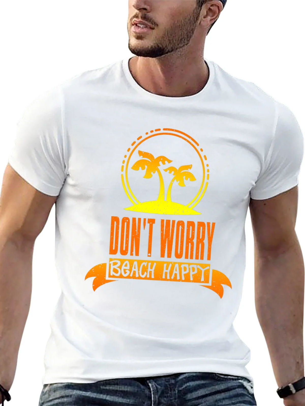 Dont Worry Beach Happy Graphic T-Shirt product image 12