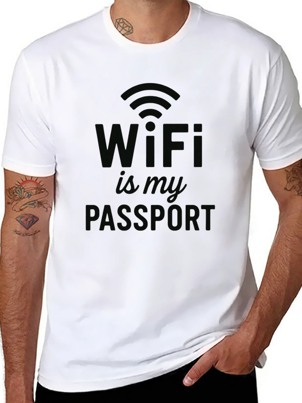 WiFi is My Passport T-Shirt - Novelty Design product image 7