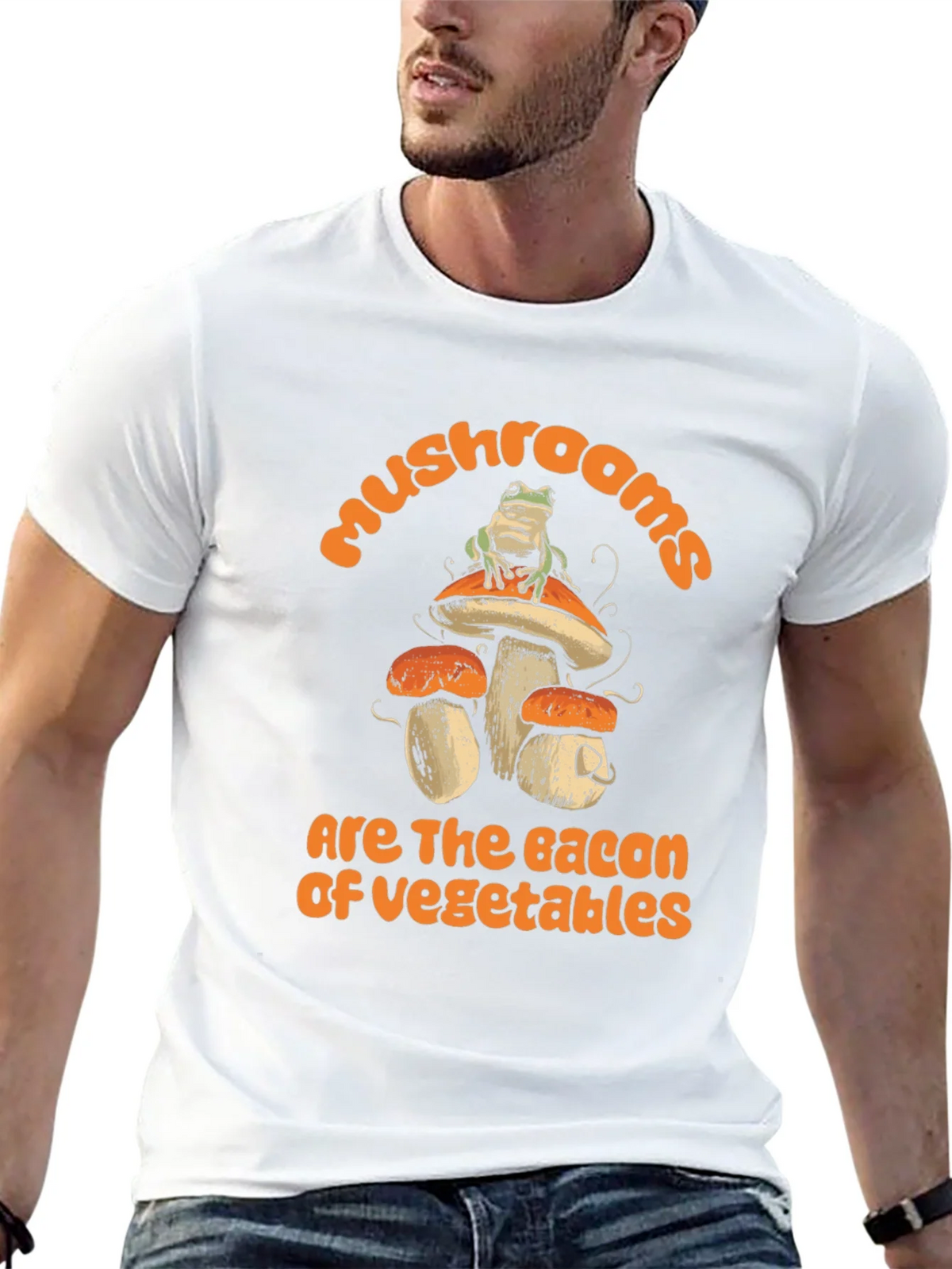 Mushroom Bacon of Vegetables Graphic Tee product image 4